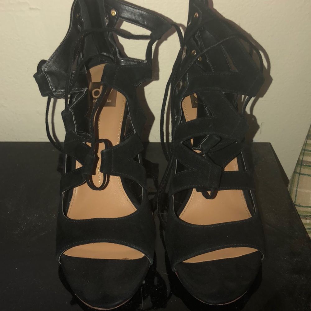 Laced up heels